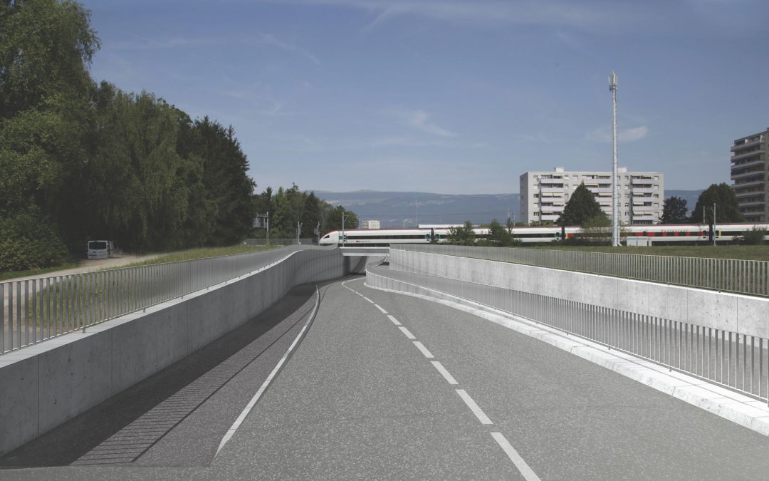 Route de contournement secteur Sud – Passage inférieur de la voie de chemin de fer – Yverdon-Les-Bains (Suisse)