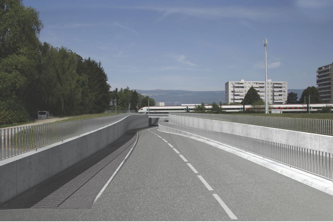 Route de contournement secteur Sud – Passage inférieur de la voie de chemin de fer – Yverdon-Les-Bains (Suisse)